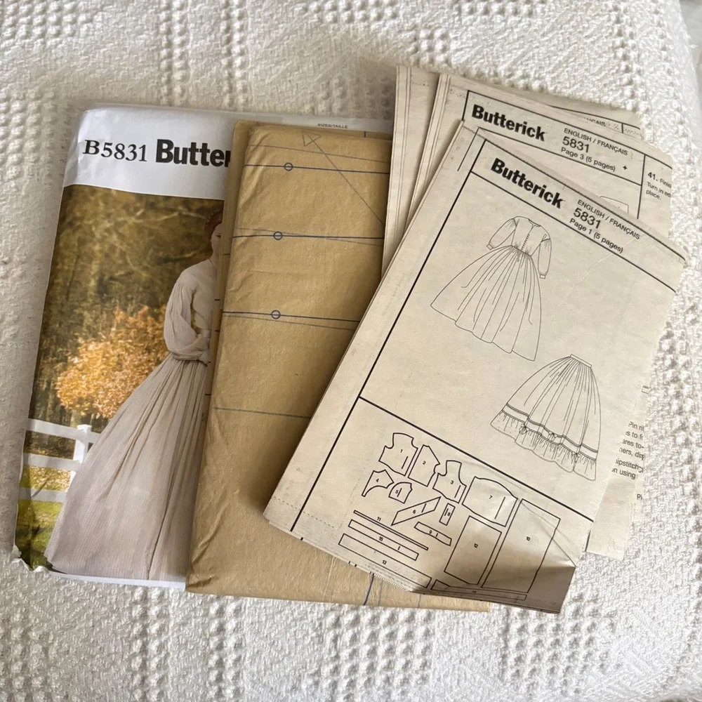 Butterick Making History Pattern B5831 for Misses’ Dress and Petticoat